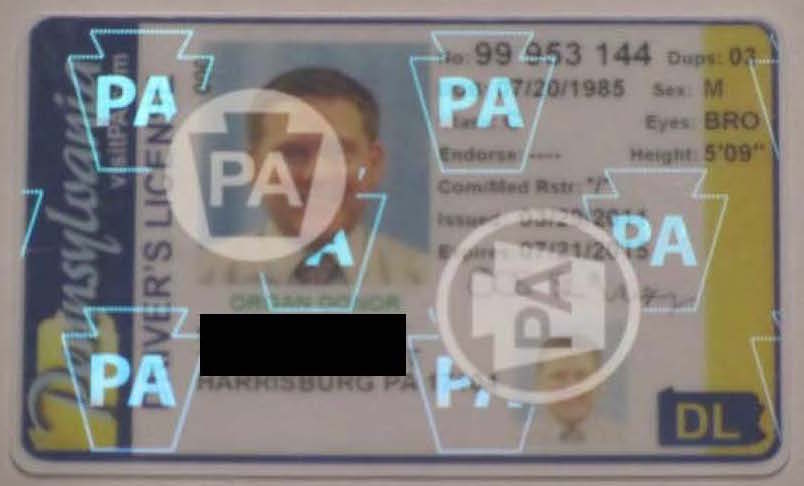 Sample Driver's License with Security Hologram