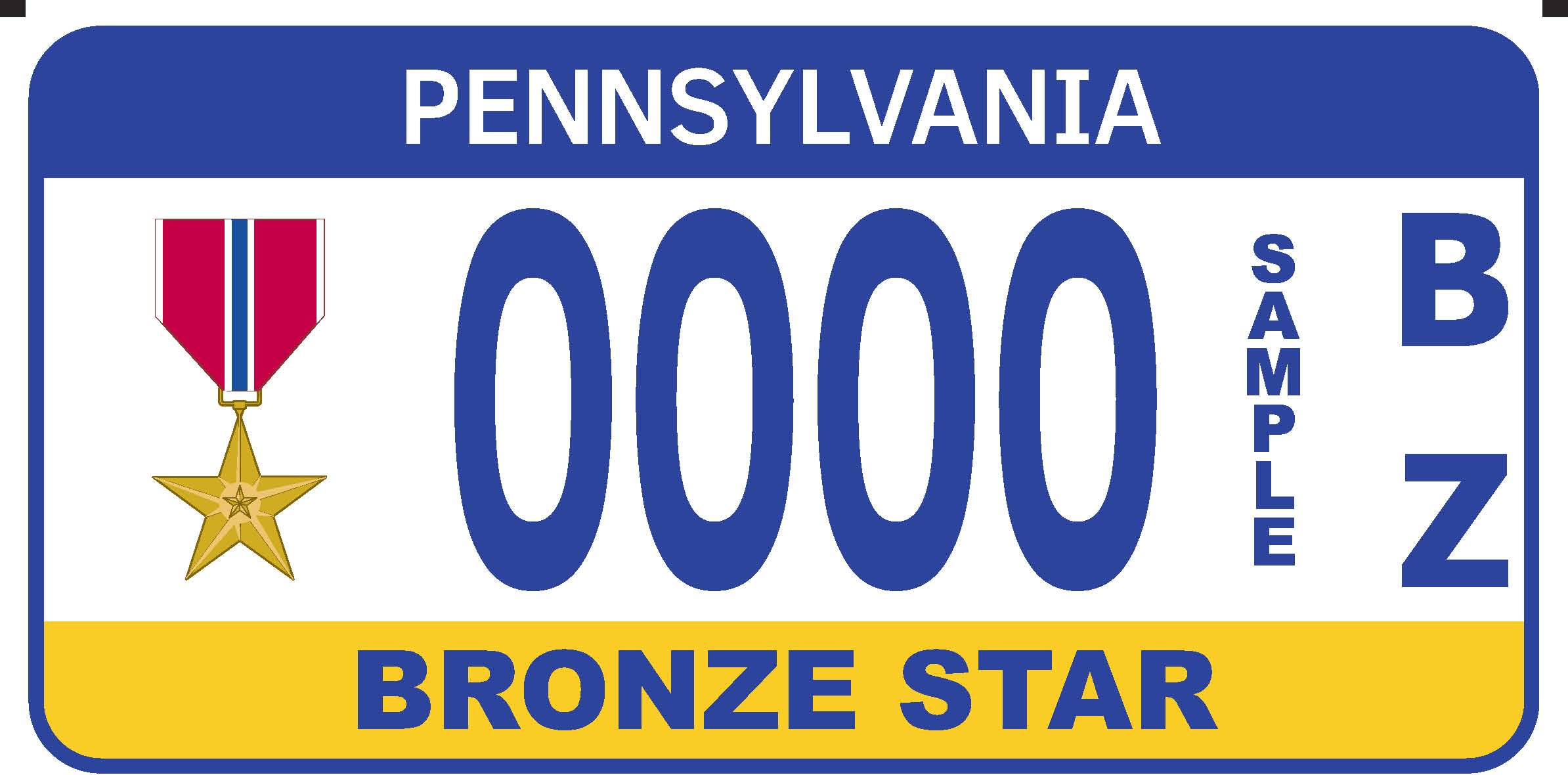 bronze star plate