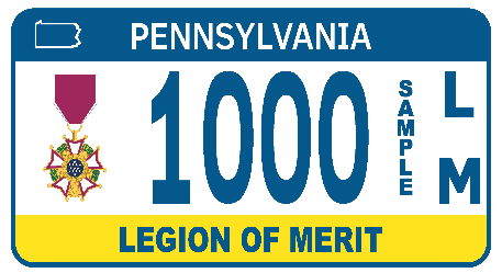Legion of Merit registration plate