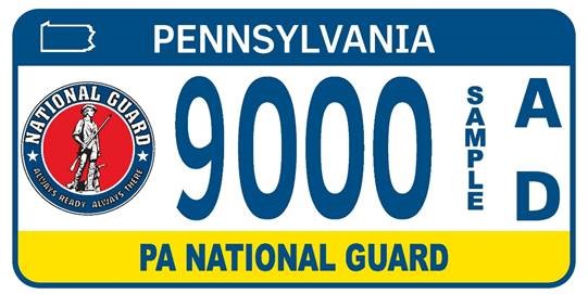 Pennsylvania National Guard plate
