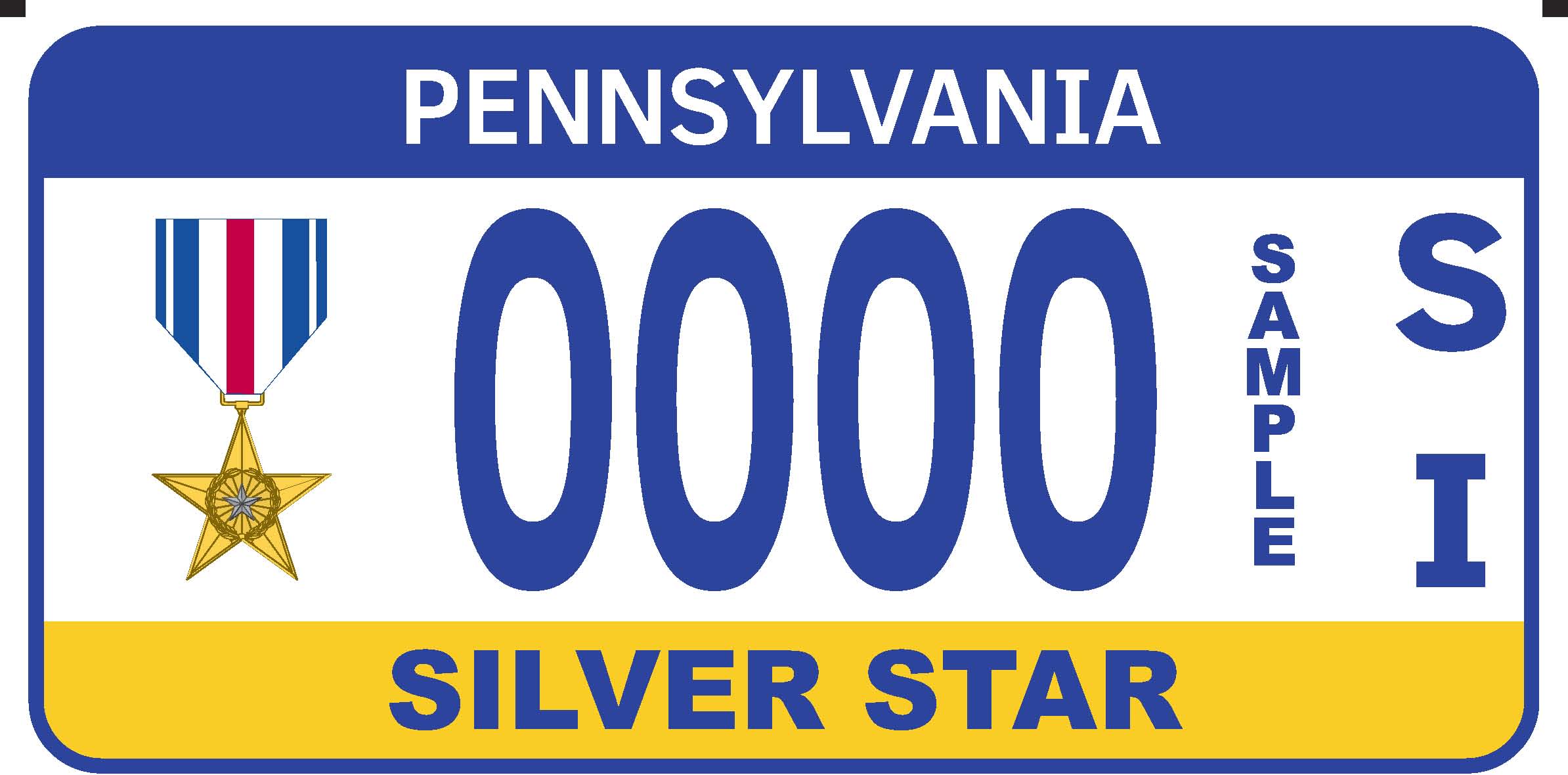 Silver Star plate