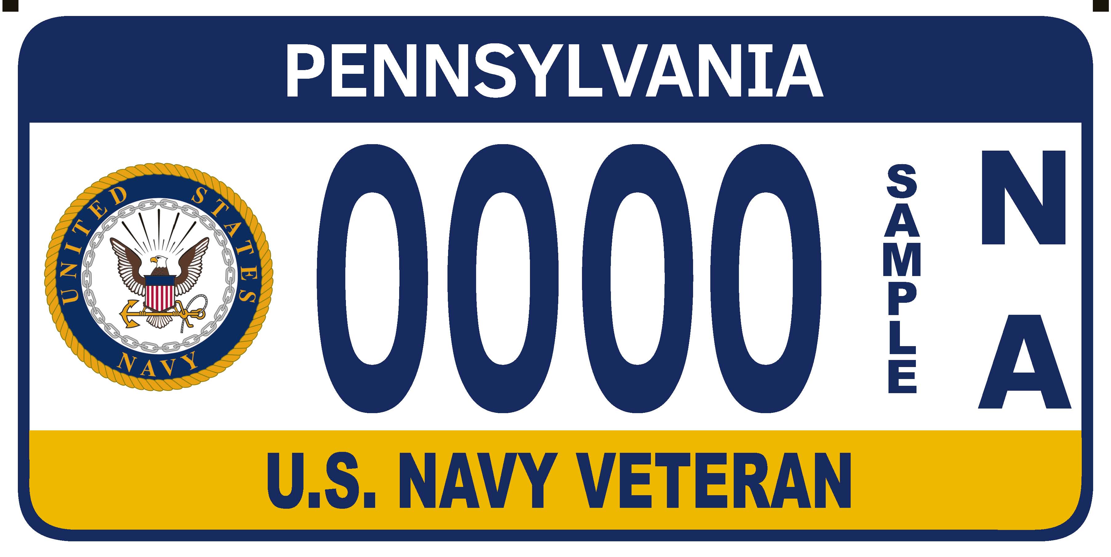 U.S. Navy Veteran plate