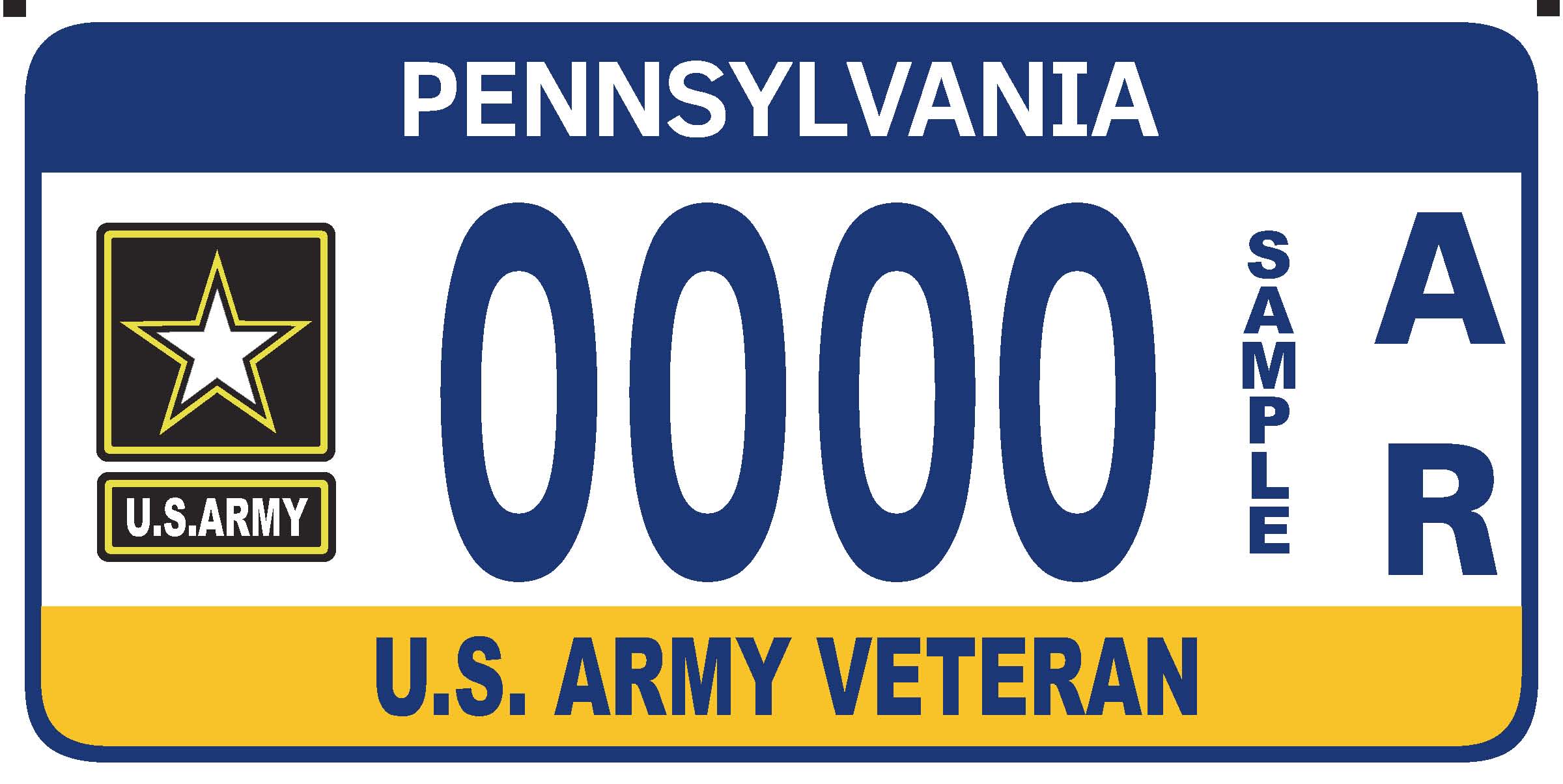 U.S. Army Veteran plate