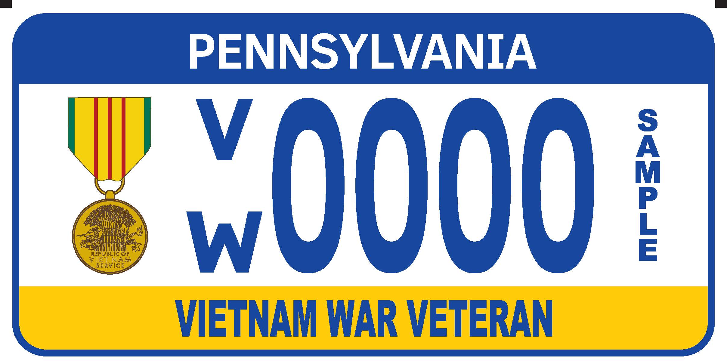 Vietnam War Veteran plate