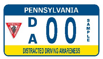 The Dsitricated Driving Awareness Motorcycle Plate