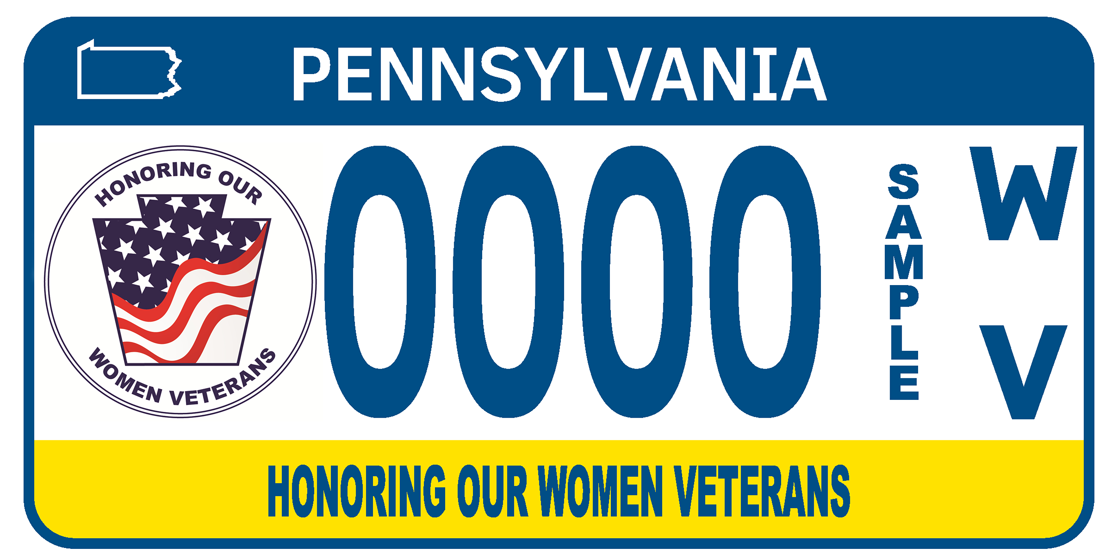 Honoring Our Women Veterans license plate