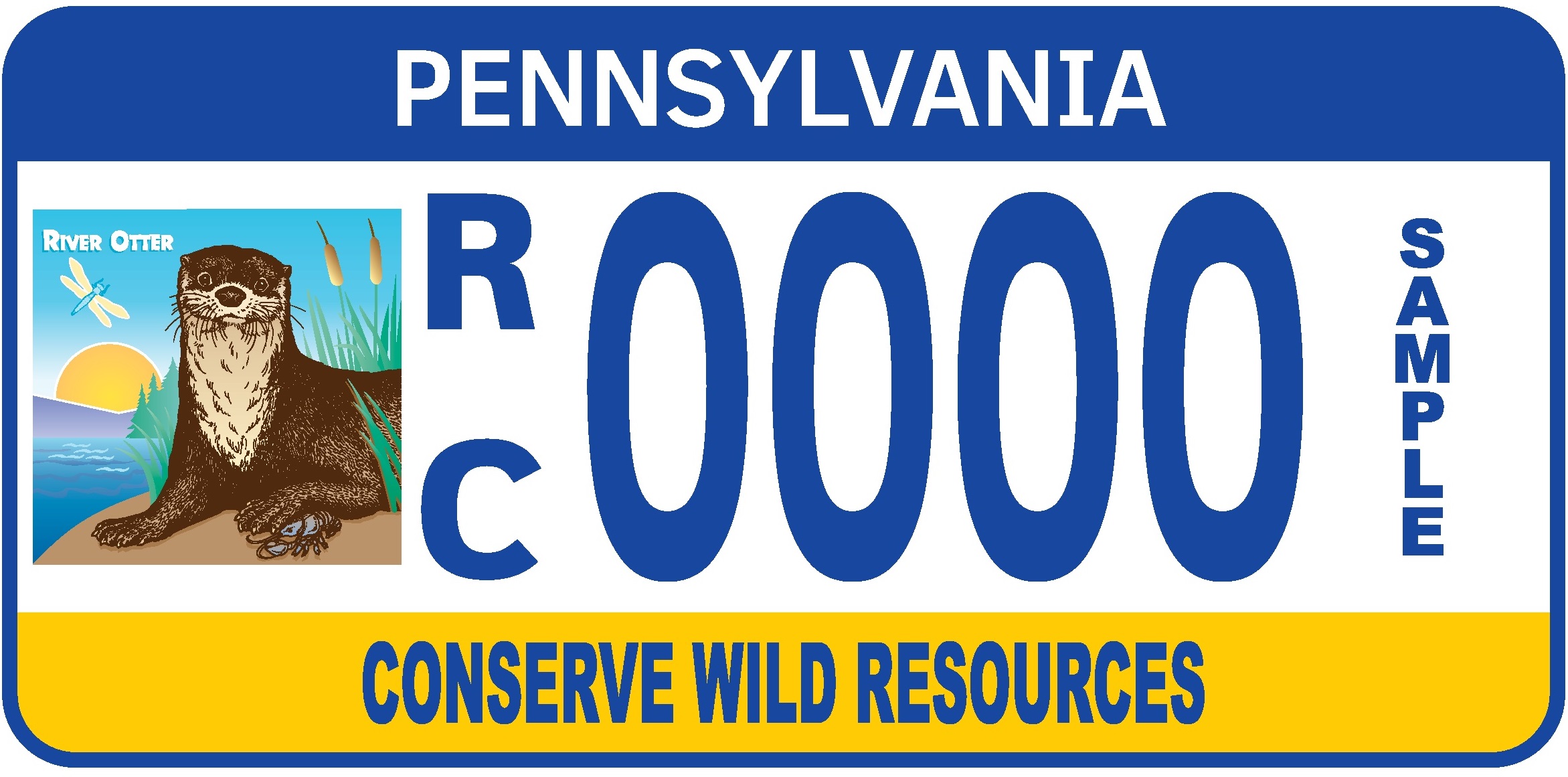 The River Otter License Plate
