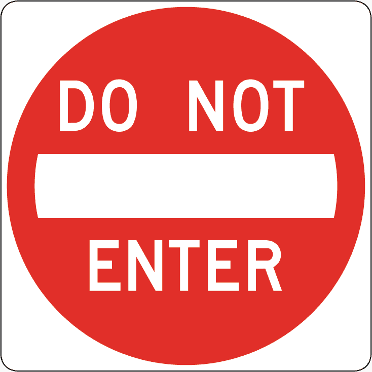 Size Options Inform for Safety for Exiting Not Entering. Exit Only Sign 