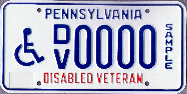 severely disabled veteran registration plate