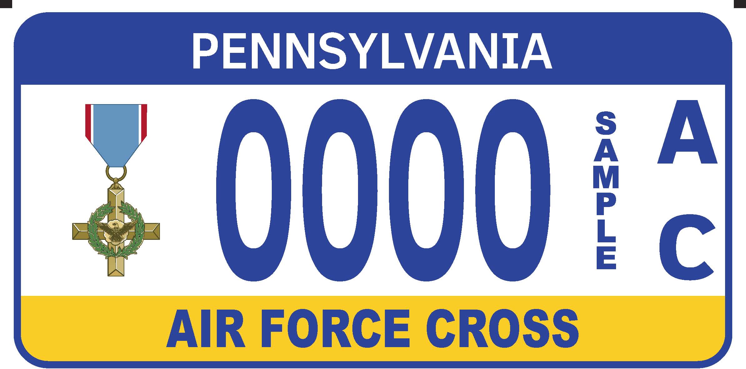 air force cross plate