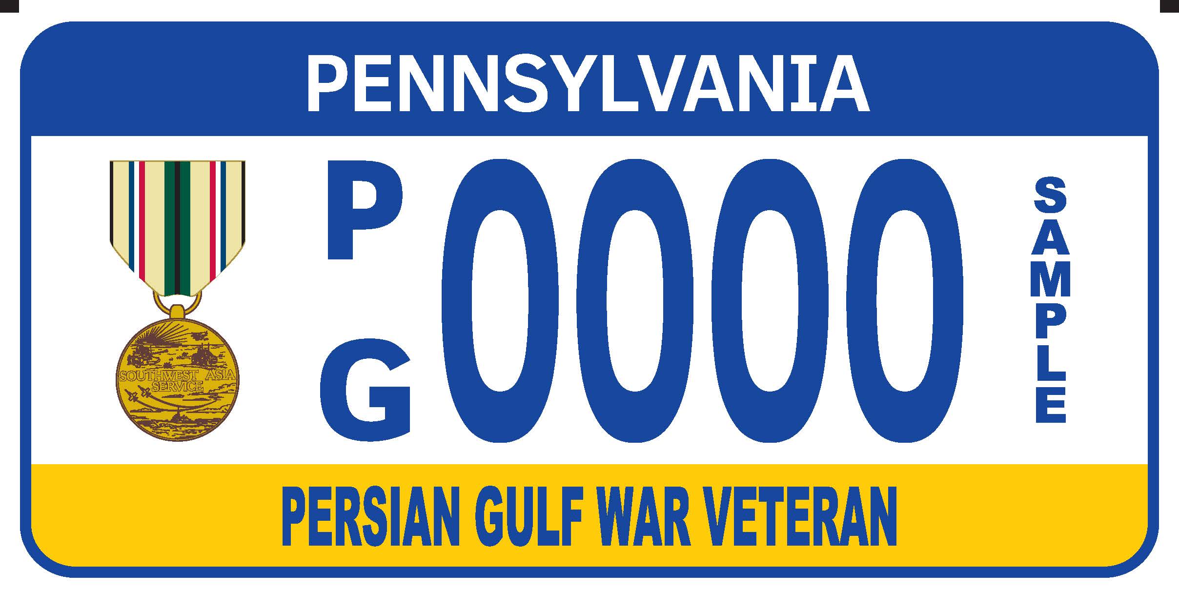 Persian Gulf War Veteran plate