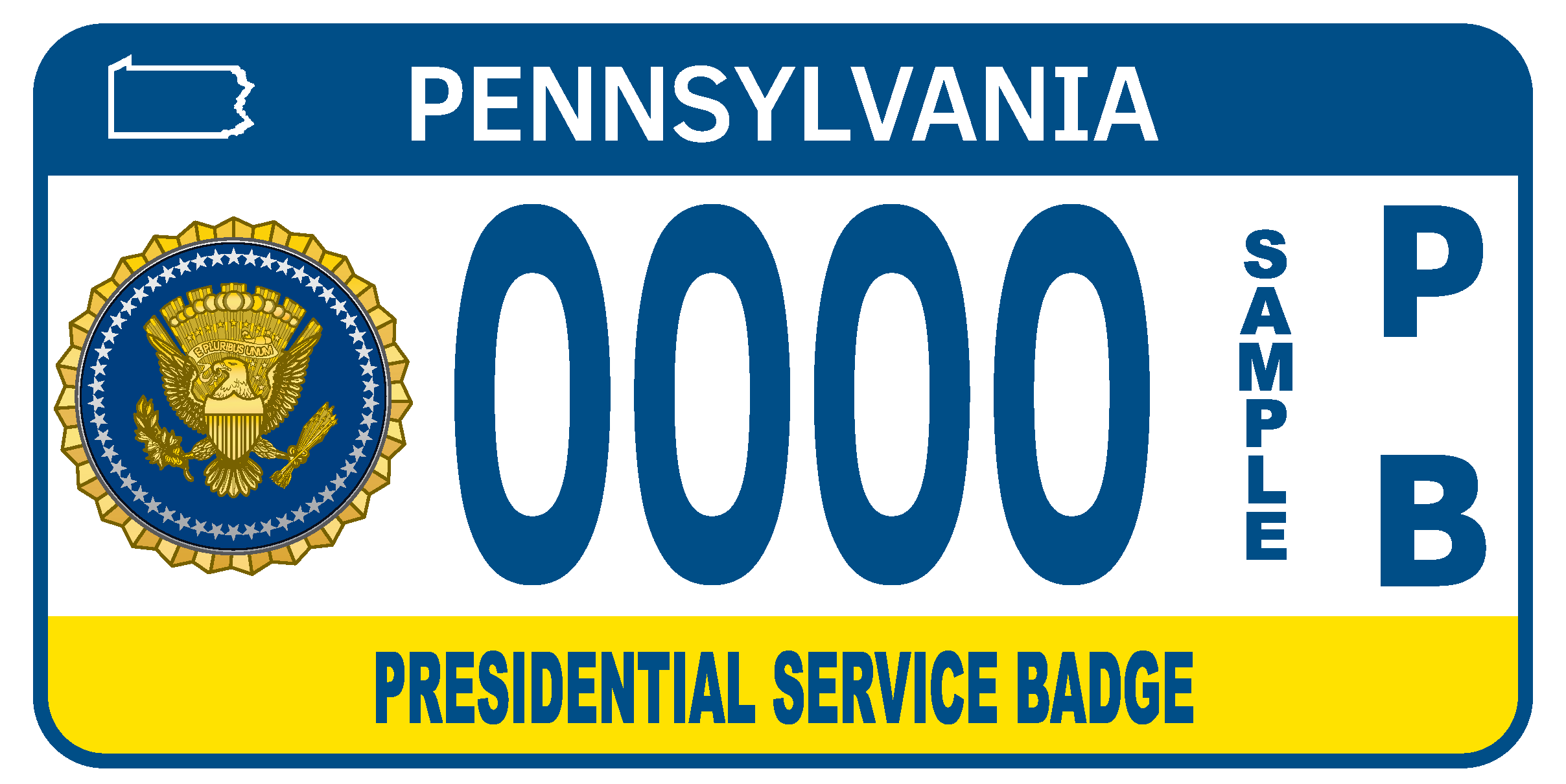 Presidential Service Badge plate