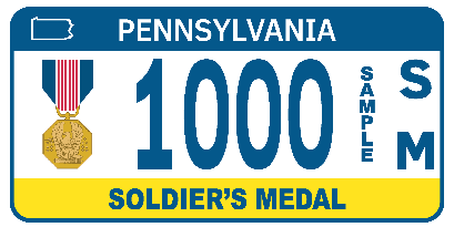 Soldiers Medal plate
