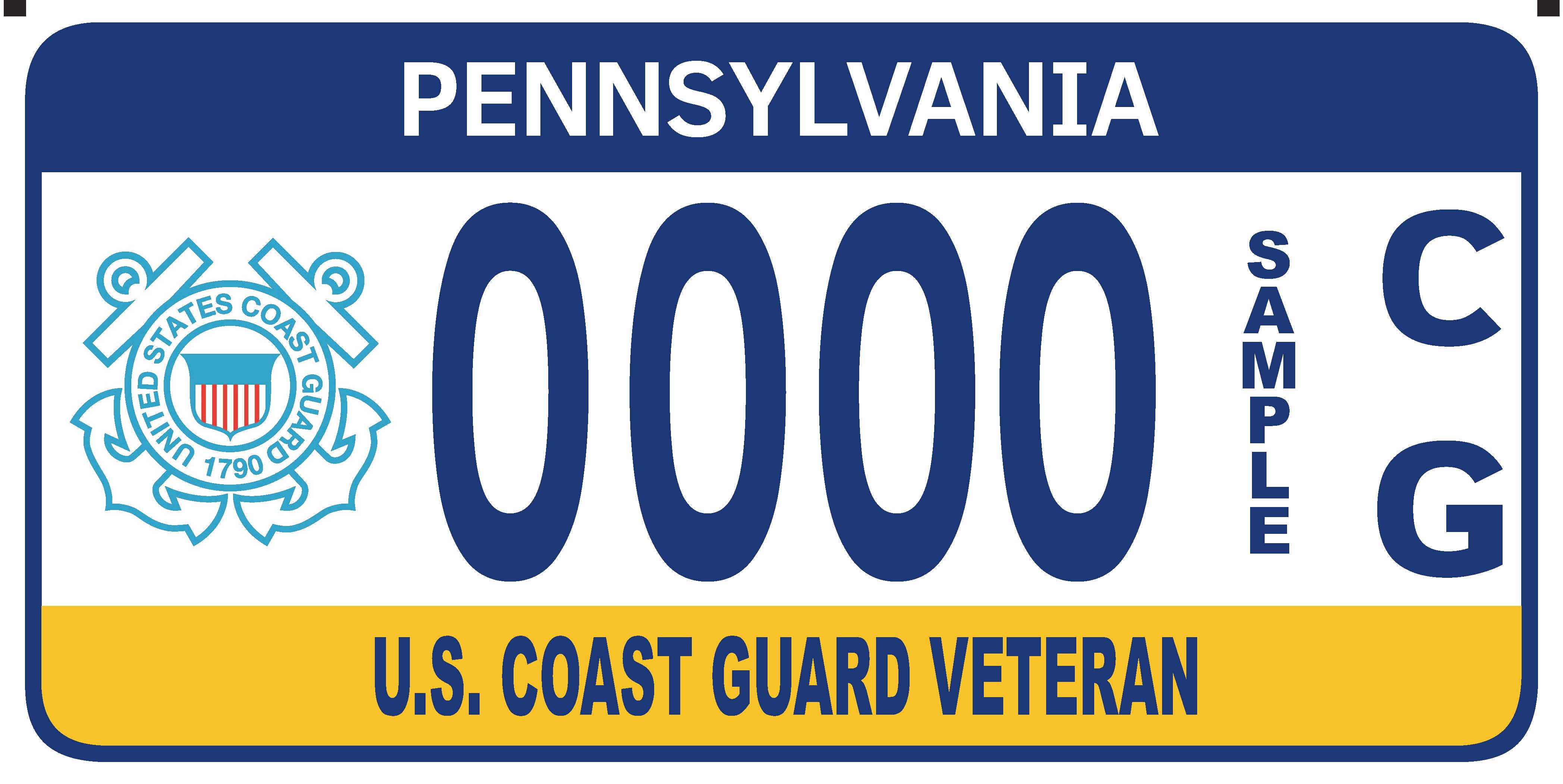 U.S. Coast Guard Veteran plate