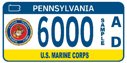 1990's AMERICAN MERCHANT MARINE VETERANS PA CHAPTER BOOSTER License Plate 