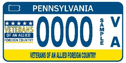 Veteran of allied foreign country plate
