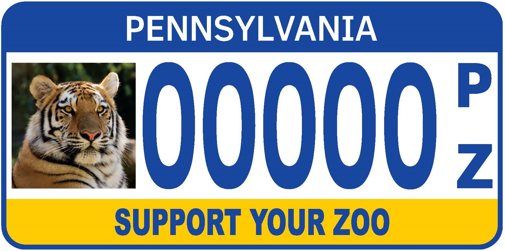 The Pennsylvania Zoological Council License Plate